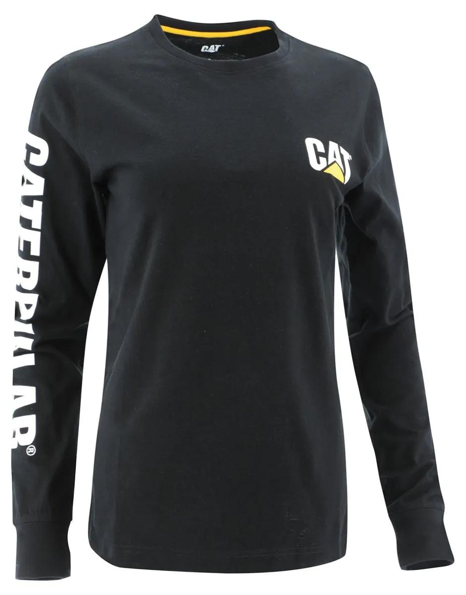 Camiseta de Manga Longa com Banner da Marca para Mulher