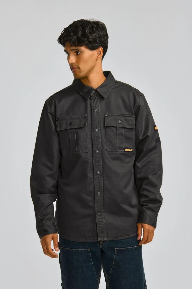 Jaqueta de Camisa de Lã Cera para Homens